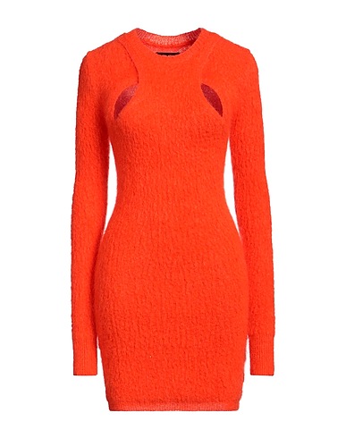 ISABEL MARANT Sheath dress Orange 52% Synthetic fibers, 43% Mohair wool, 3% Wool, 2% Elastane