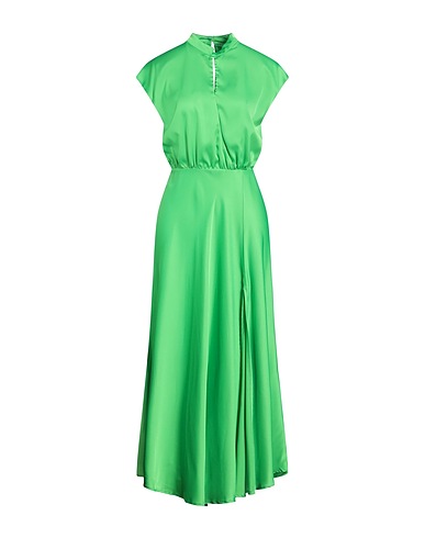 VICOLO Robe longue Vert clair 97% Polyester, 3% Élasthanne
