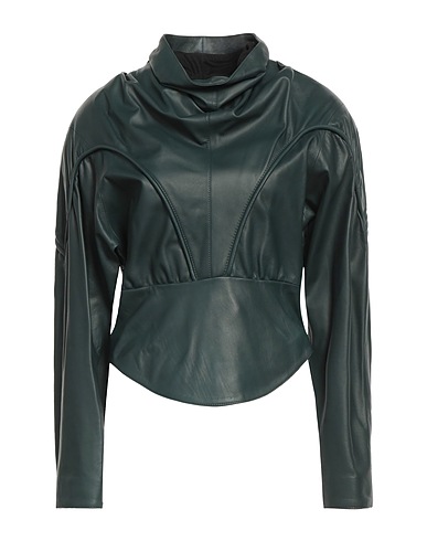 ISABEL MARANT Top Dark green 100% Lambskin