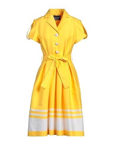 BOUTIQUE MOSCHINO Midi dress Yellow 92% Cotton, 8% Polyamide