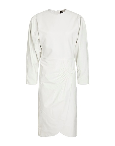 ISABEL MARANT Midi dress White 100% Lambskin, Cotton