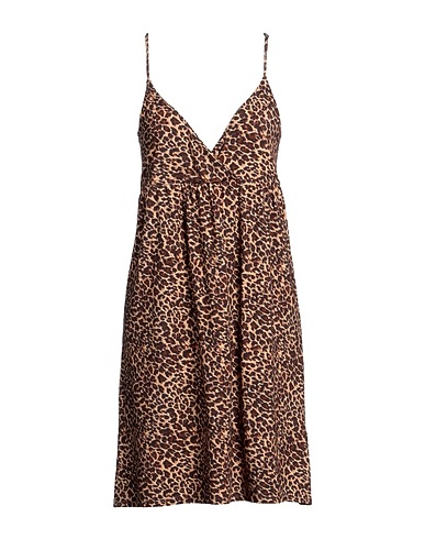 MAJESTIC FILATURES Short dress Sand 67% Viscose, 28% Linen, 5% Elastane