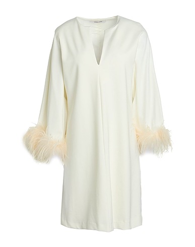 LIVIANA CONTI Short dress Ivory 61% Viscose, 34% Polyamide, 5% Elastane