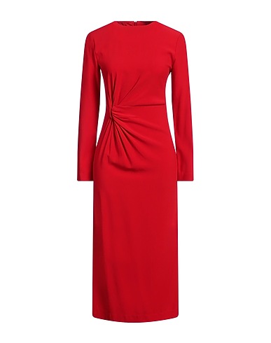 LIVIANA CONTI Midi dress Red 53% Viscose, 47% Acetate
