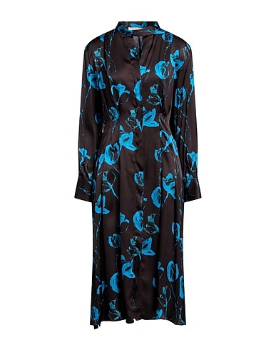 LIVIANA CONTI Midi dress Dark brown 100% Viscose