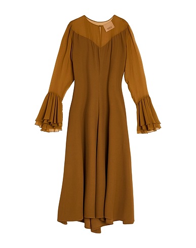 ERIKA CAVALLINI Midi dress Khaki 53% Viscose, 47% Acetate, Polyester