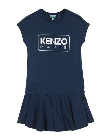 KENZO KIDS Dress Midnight blue 100% Organic cotton, Elastane