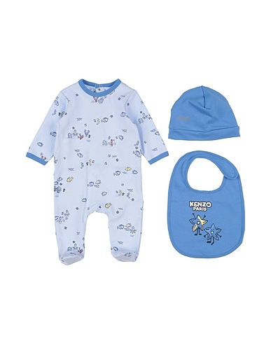 KENZO KIDS Baby accessories set Sky blue 100% Cotton