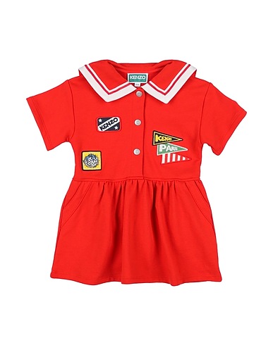 KENZO KIDS Dress Red 85% Cotton, 15% Polyester
