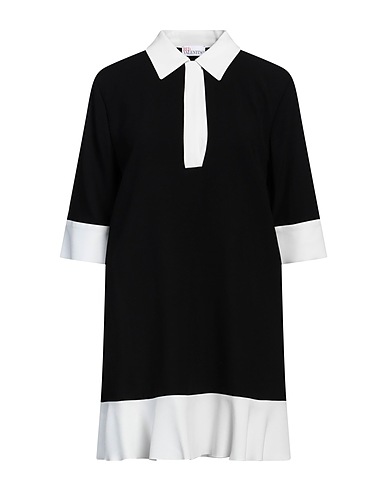 REDValentino Hemdkleid Schwarz 70% Acetat, 30% Viskose