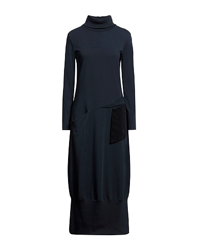 EUROPEAN CULTURE Midi dress Midnight blue 93% Cotton, 5% Elastane, 2% Modal