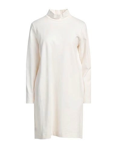 EUROPEAN CULTURE Short dress Off white 65% Viscose, 30% Polyamide, 5% Elastane