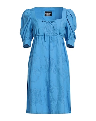 BOUTIQUE MOSCHINO Vestito corto Azzurro 76% Cotone, 24% Viscosa