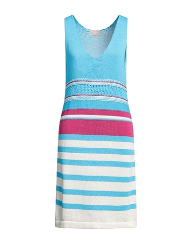 DRUMOHR Short dress Azure 100% Cotton