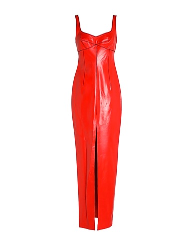 MARNI Robe longue Rouge 100% Cuir d'agneau