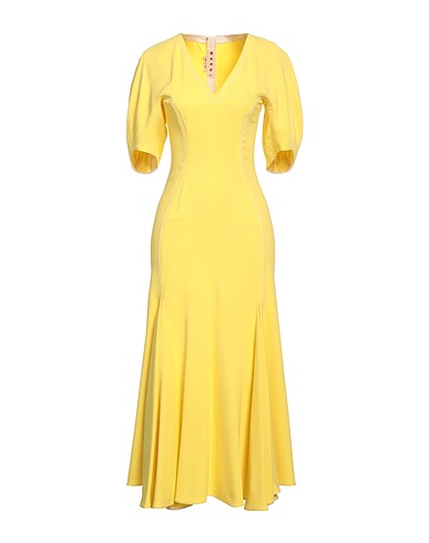 MARNI Midi dress Yellow 97% Viscose, 3% Elastane