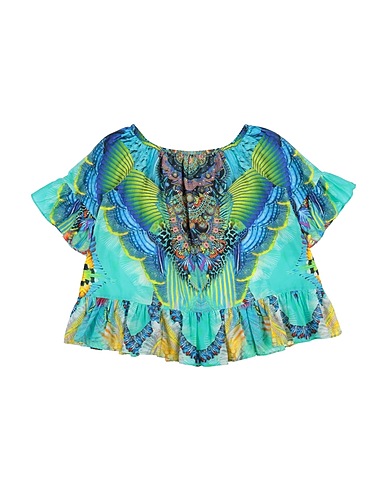 CAMILLA Dress Turquoise 80% Cotton, 20% Silk