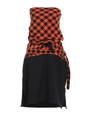 KENZO Midi dress Rust 88% Viscose, 12% Virgin Wool, Polyester