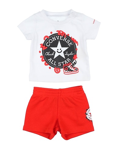 CONVERSE Completo Baby  CNVB SQUIGGLE S/S TEE+FT SHORT
 Bianco 60% Cotone, 40% Poliestere