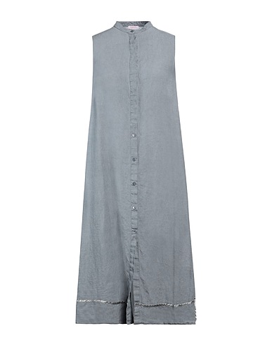 ROSSOPURO Midi dress Grey 100% Linen