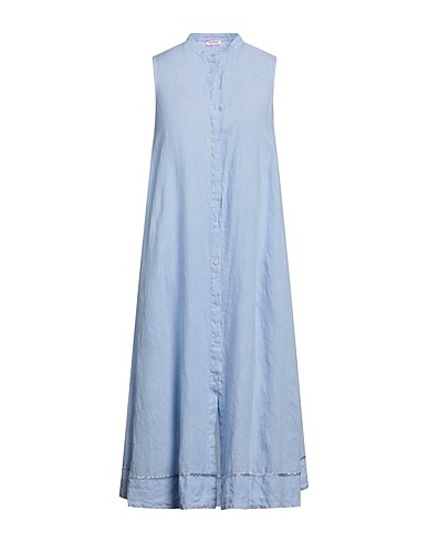 ROSSOPURO Midi dress Sky blue 100% Linen