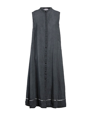 ROSSOPURO Midi dress Lead 100% Linen