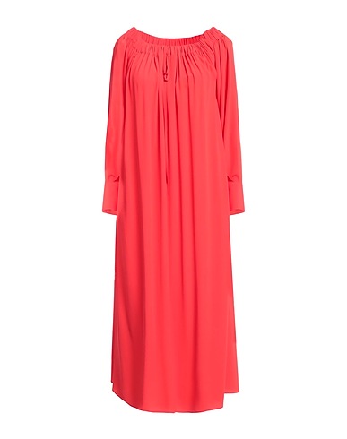 JUCCA Vestito midi Rosso pomodoro 69% Acetato, 31% Seta