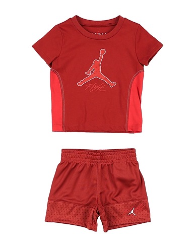 JORDAN Baby co-ord  OFF COURT FLIGHT FT SHORT SET
 Brick red 60% Cotton, 40% Polyester