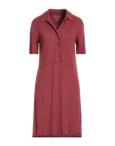 MAJESTIC FILATURES Shirt dress Garnet 97% Linen, 3% Elastane