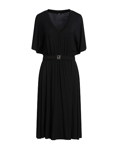 LIU •JO Midi dress Black 95% Viscose, 5% Elastane