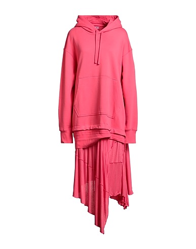 DIESEL Midi dress Fuchsia 100% Cotton, Viscose