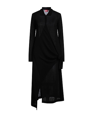 DIESEL ひざ丈ワンピース ブラック テンセル 82% / ポリウレタン 18%