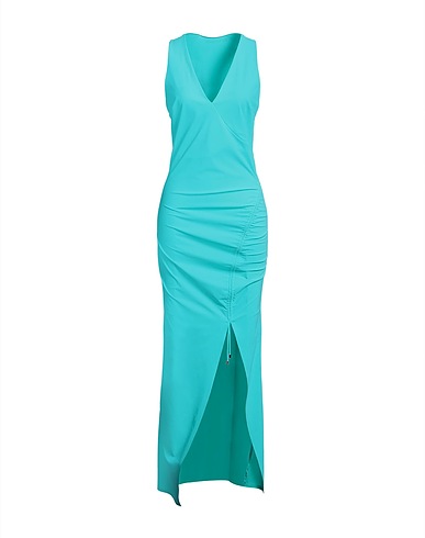 PATRIZIA PEPE Long dress Turquoise 72% Polyamide, 28% Elastane