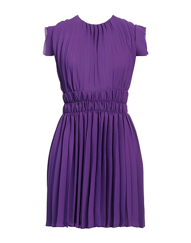 LIU •JO Pleated dress Purple 100% Polyester