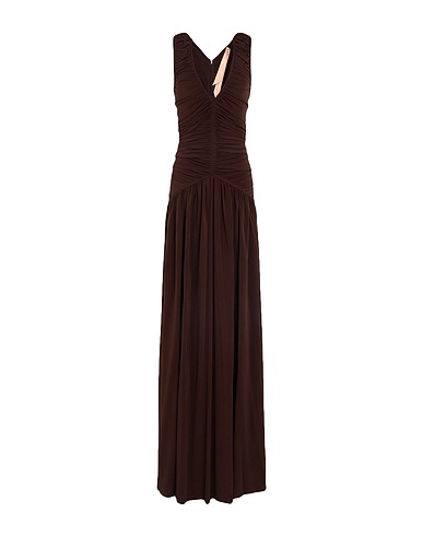 N°21 Long dress Brown 72% Viscose, 22% Polyester, 6% Elastane