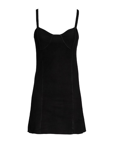 SALVATORE SANTORO Sheath dress Black Ovine leather