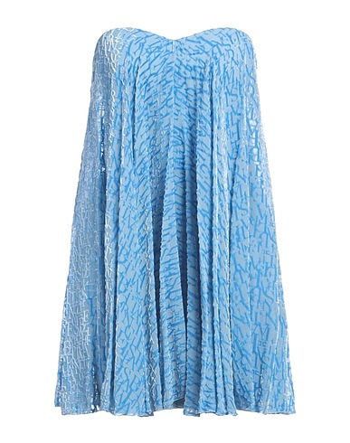 ELISABETTA FRANCHI Vestito corto Celeste 96% Poliestere, 4% Elastan, Viscosa, Seta
