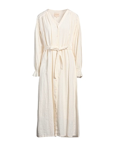 STELLA FOREST Midi dress Ivory 65% Cotton, 35% Viscose