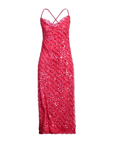 ERMANNO FIRENZE Long dress Fuchsia 100% Polyester, Cotton, Polyamide