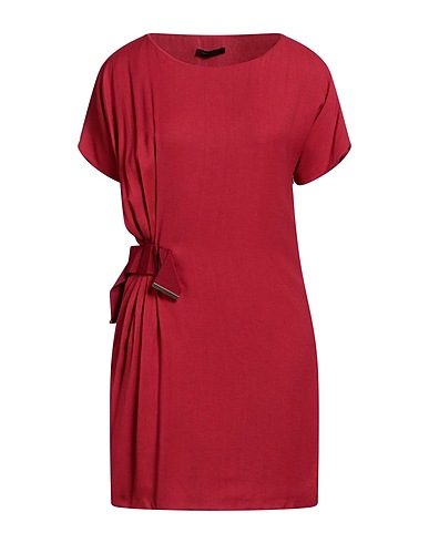 PINKO Short dress Brick red 100% Viscose, Polyester