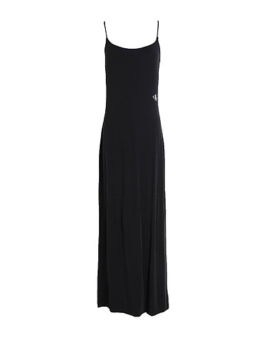 CALVIN KLEIN JEANS Long dress Black 69% Modal, 27% Polyester, 4% Elastane