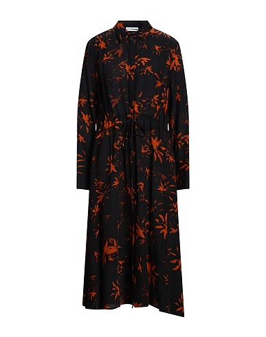 ATTIC AND BARN Midi dress Black 68% Viscose, 32% Silk