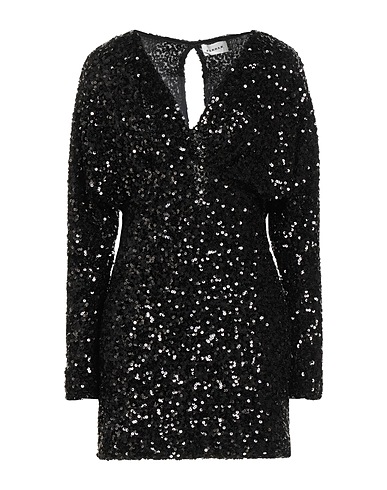 P.A.R.O.S.H. Robe à paillettes Noir 97% Polyester, 3% Élasthanne
