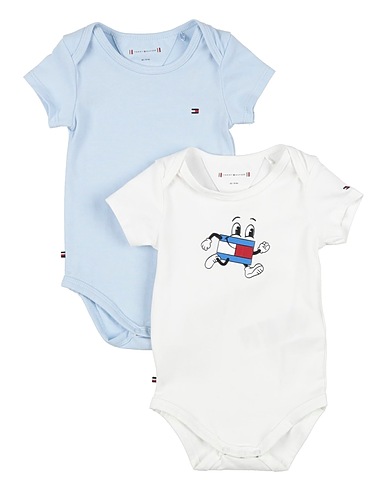 TOMMY HILFIGER Baby bodysuit White 93% Cotton, 7% Elastane