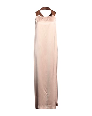 ALYSI Long dress CHOCOLAT Sand 71% Acetate, 29% Viscose
