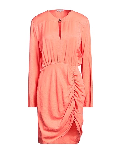 PATRIZIA PEPE Midi dress Coral 59% Cupro, 41% Polyester