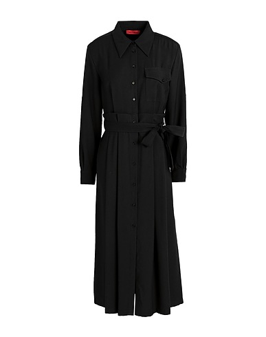 MAX&Co. Vestito chemisier Nero 90% Viscosa, 10% Poliestere