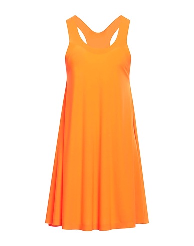 NORMA KAMALI Short dress Orange 95% Polyester, 5% Elastane