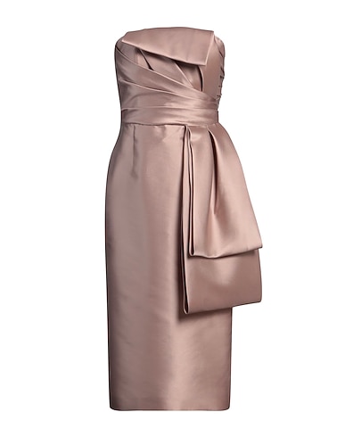 ALBERTA FERRETTI Midi dress Antique rose 85% Polyester, 15% Silk, Polyamide, Elastane