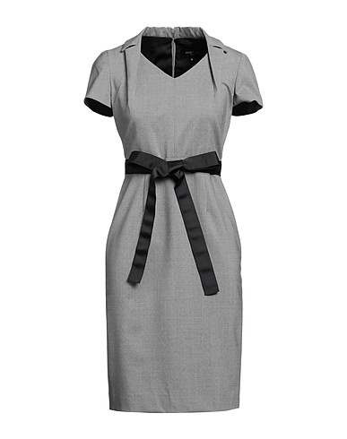 PAULE KA Midi dress Grey 95% Wool, 5% Elastane